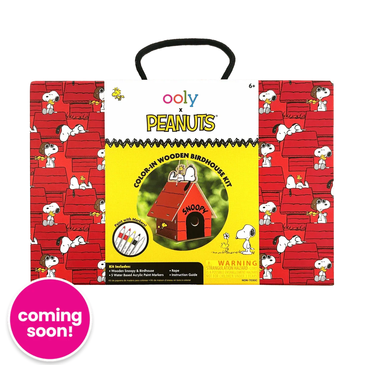OOLY x Peanuts Color-In Wooden Birdhouse Kit