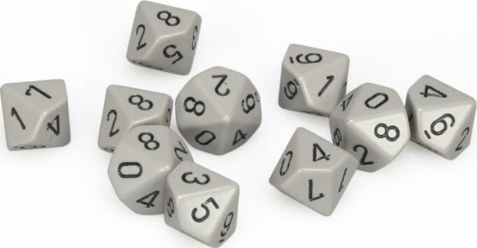 Opaque Dark Grey Black d10 set - Image 3