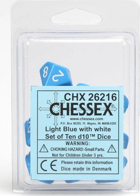 Opaque: Poly D10 Light Blue/Whi