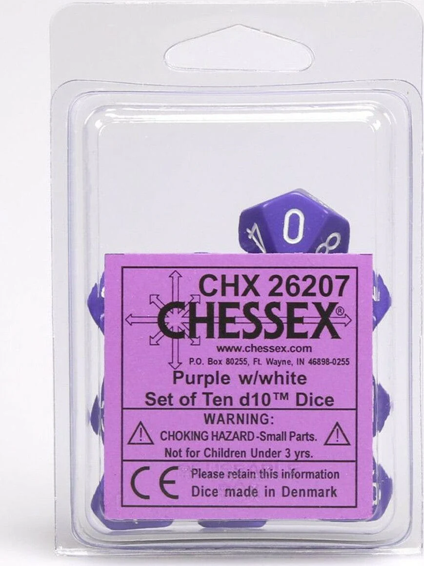 Opaque: Poly D10 Purple/White