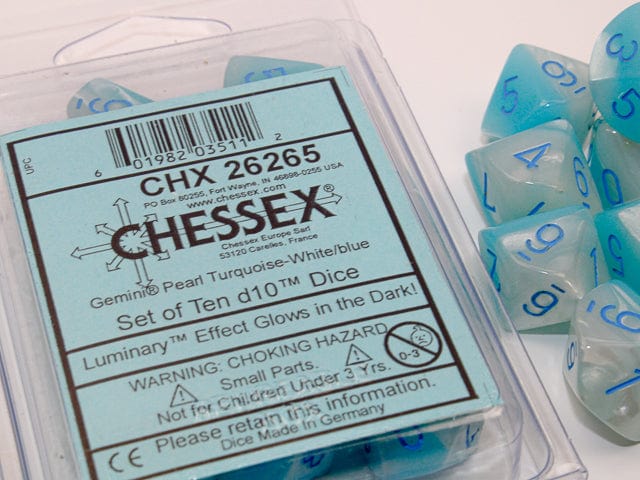 Gemini Pearl Turquoise - White/Blue D10 - Image 2