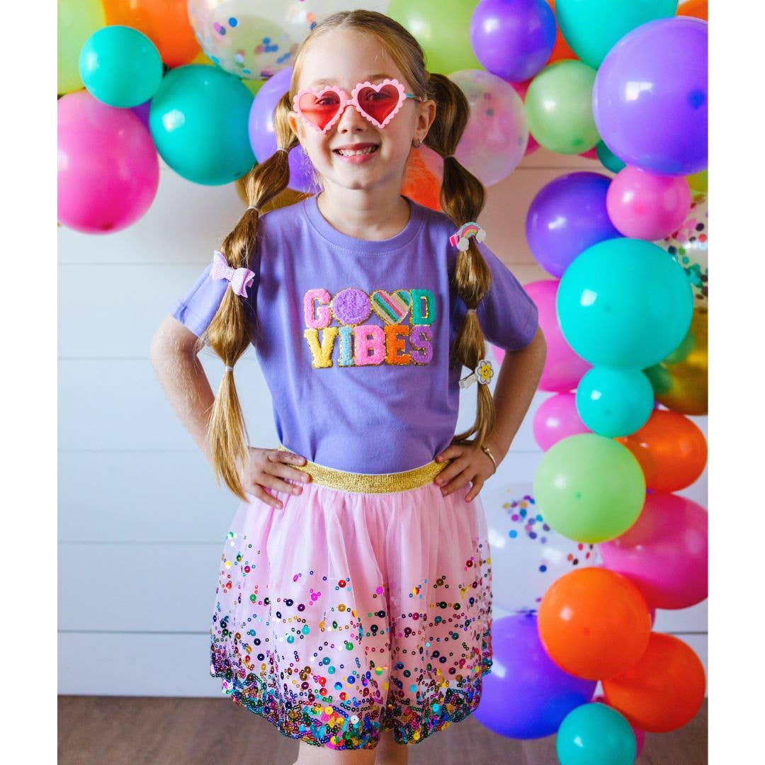 Pink Confetti Tutu - Dress Up Skirt - Kids Tutu: 0-12M - Image 5
