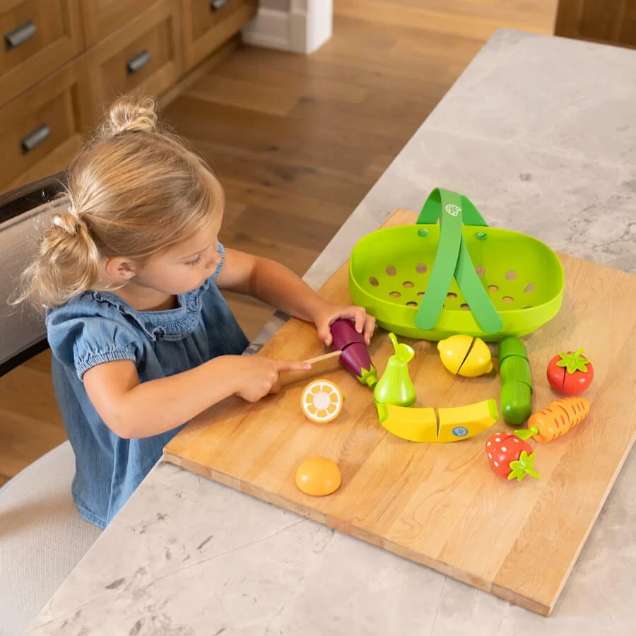 Pretendables Fruit & Veggie Basket Set - Image 2