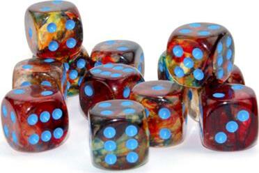 Nebula® 16mm D6 Primary™/blue Luminary™ Dice Block™ (12 dice) - Image 9