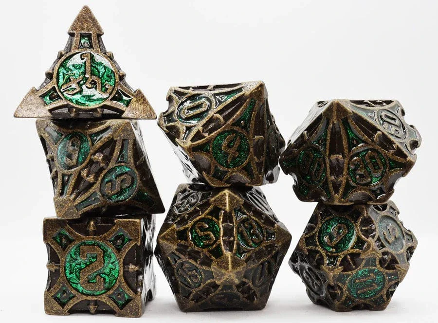 Quiver of Arrows: Ancient Forest Arrow - Metal RPG Dice Set