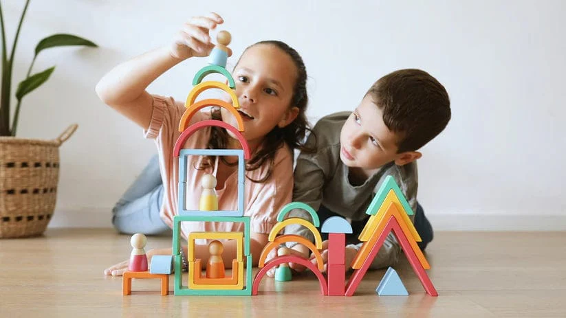 Rainbow Wooden Blocks - Image 3