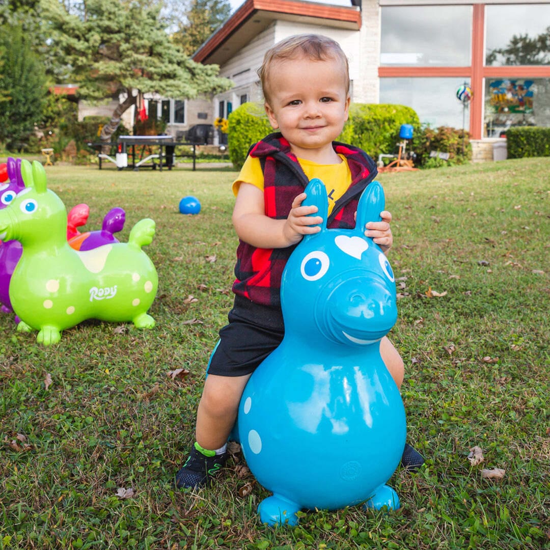 Rody Horse Blue W/Pump - Image 4