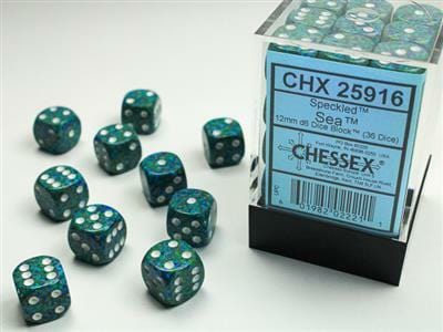 Speckled® 12mm D6 Sea™ Dice Block™ (36 dice)