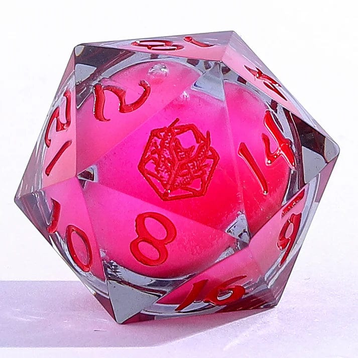 Sharp Edge Liquid Core RPG Dice Set Glow In The Dark -Red - Image 2