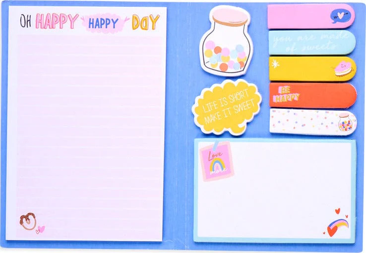 Side Notes Sticky Tab Note Pad - Happy Day - Image 8