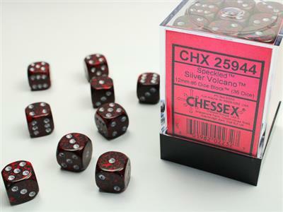 Speckled® 12mm D6 Silver Volcano™ Dice Block™ (36 dice)