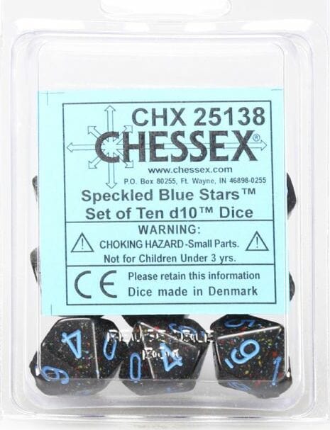 Speckled Blue Stars d10 set - Image 2