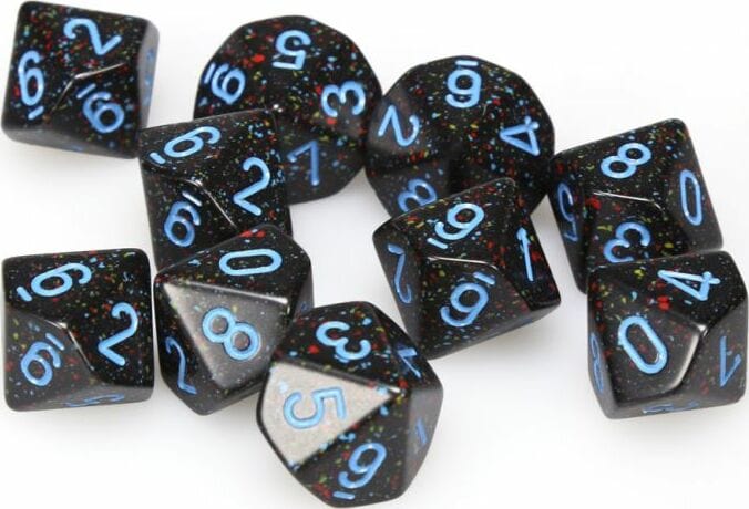 Speckled Blue Stars d10 set - Image 3