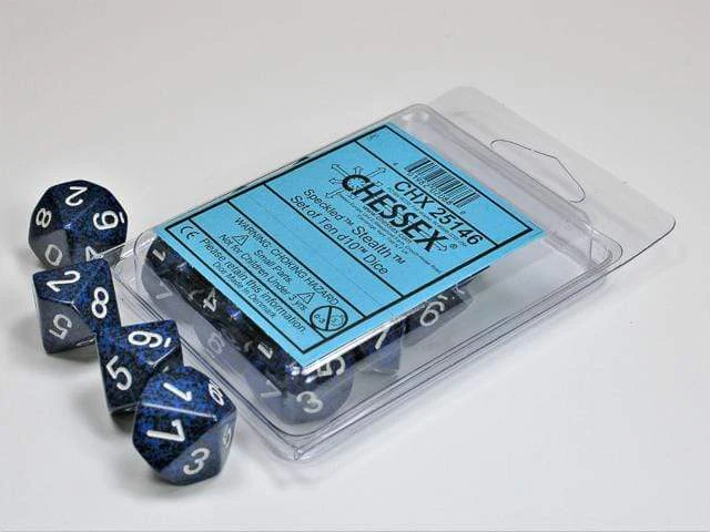 Speckled Stealth d10 set