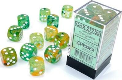 Nebula® 16mm D6 Spring/white Luminary™ Dice Block™ (12 dice) - Image 11