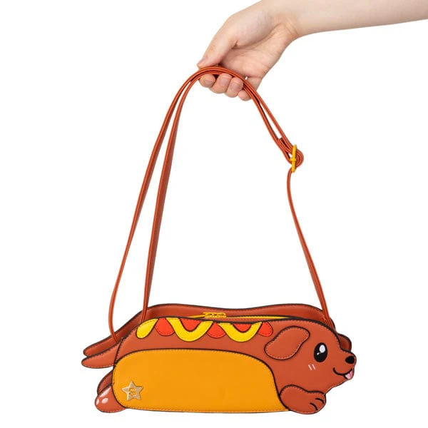 Squishable Dachshund Hot Dog Crossbody Purse - Image 5