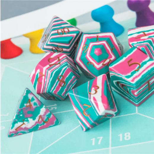 Textured Turquoise Pink & Teal - Engraved - Image 2