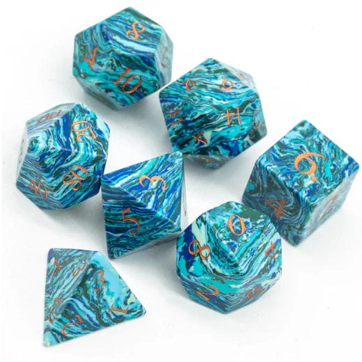 Textured Turquoise Shades of Blue - Engraved - Image 3