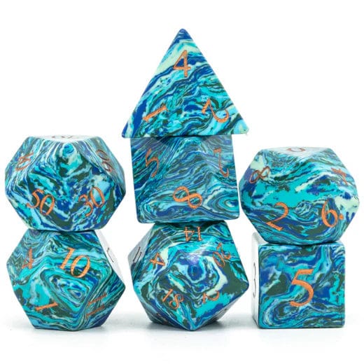 Textured Turquoise Shades of Blue - Engraved - Image 4