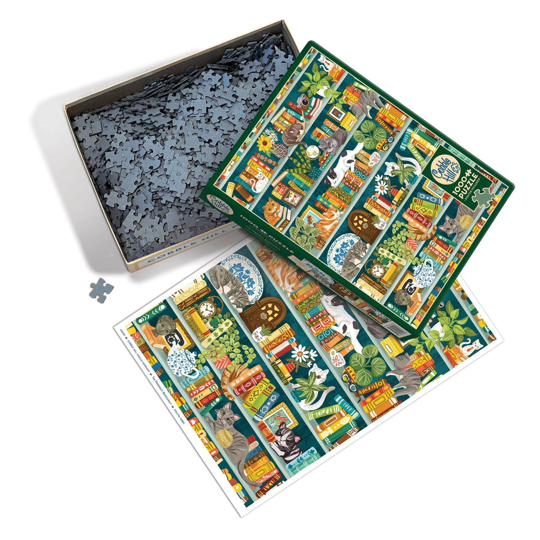 The Purrfect Bookshelf 1000pc puzzle - Image 3