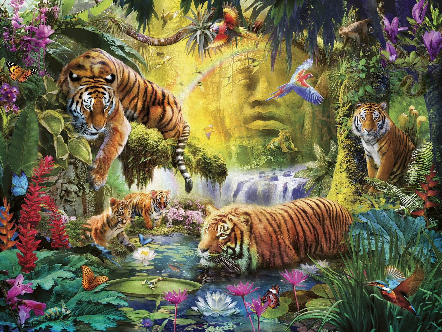 Tranquil Tigers (1500 pc Puzzle) - Image 5