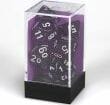 Translucent Polyhedral Purple/white 7-Die Set - Image 4
