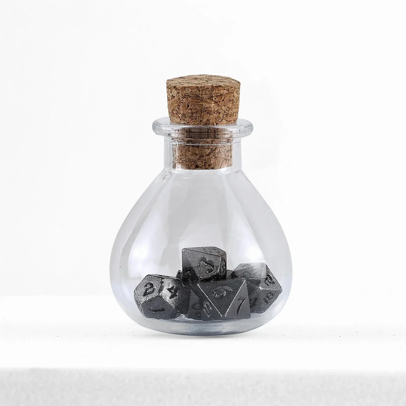 Unseelie Mini Metal RPG Dice Set - Gunmetal - Image 3