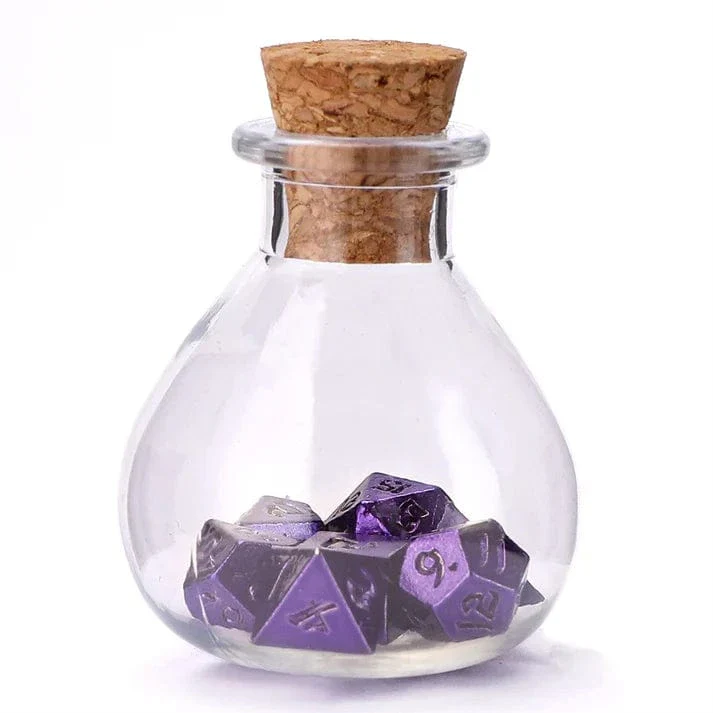 Unseelie Mini Metal RPG Dice Set - Purple
