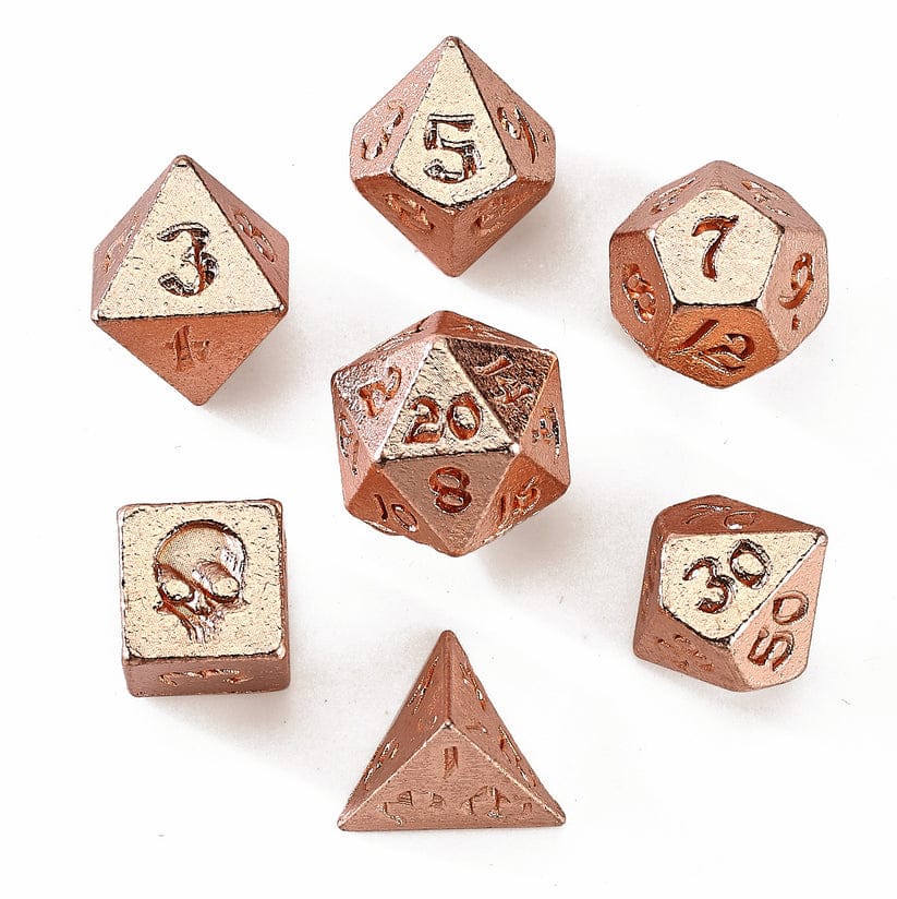 Unseelie Mini Metal RPG Dice Set - Rose Gold - Image 2