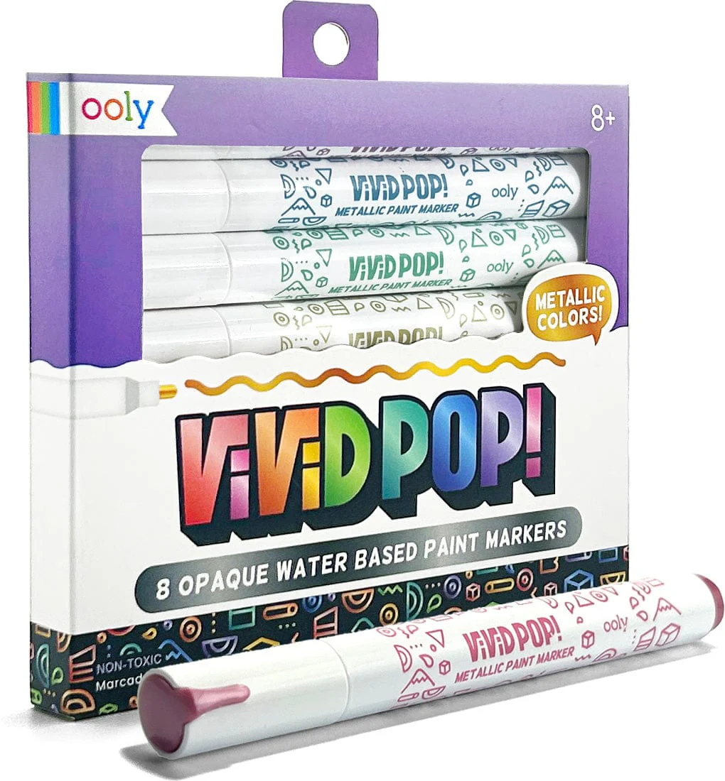 Vivid Pop!: Opaque  Water-Based Paint Markers - Metalic - Image 2