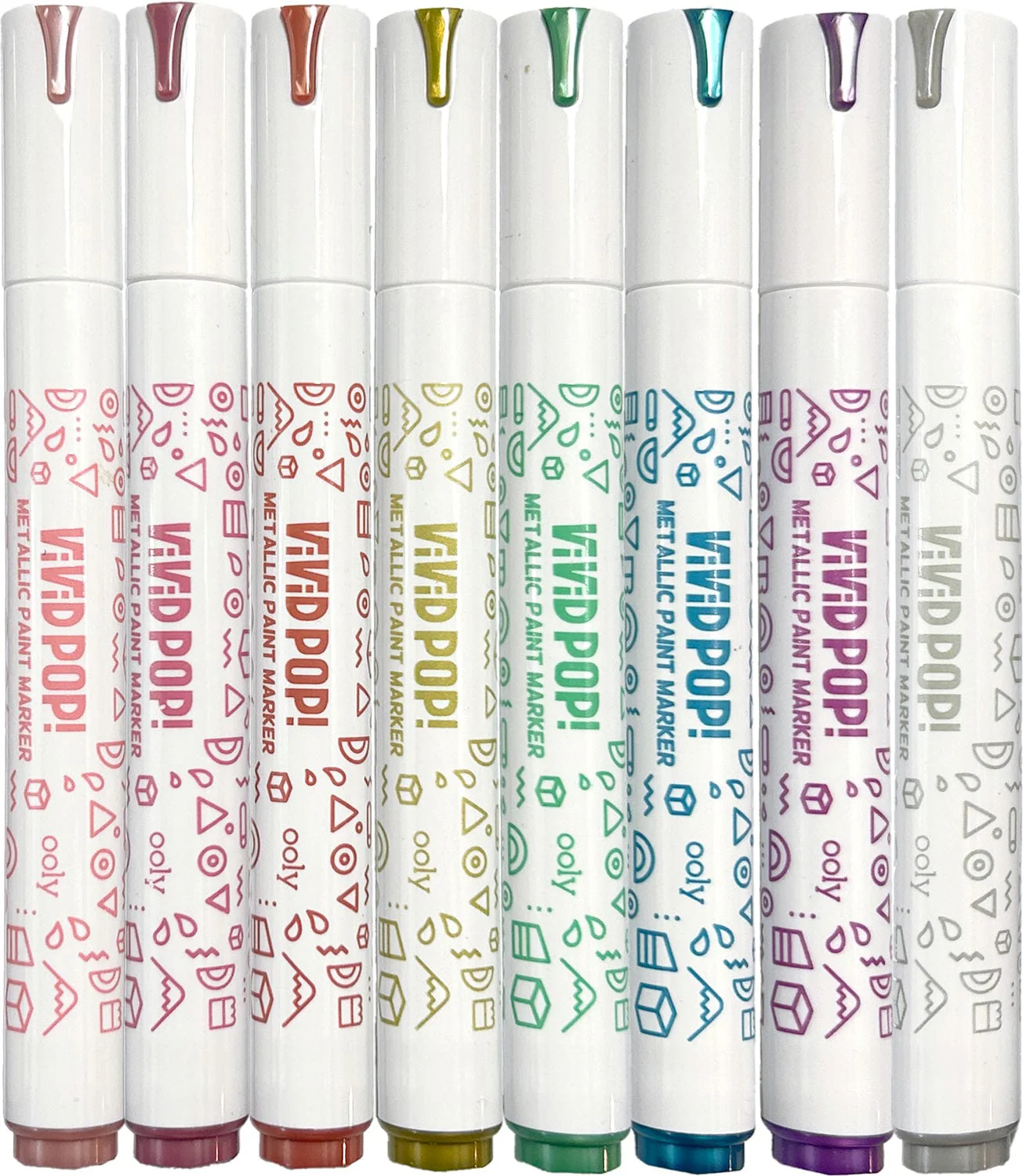 Vivid Pop!: Opaque  Water-Based Paint Markers - Metalic - Image 4