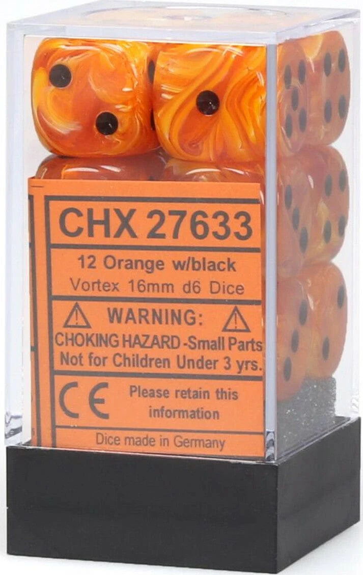 Vortex® 16mm D6 Orange/black Dice Block™ (12 dice) - Image 5