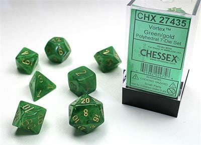 Vortex® Polyhedral Green/gold 7-Die Set