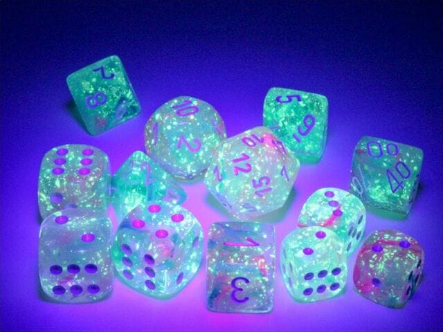 Nebula® 12mm D6 Wisteria/white Luminary™ Dice Block™ (36 dice) - Image 4
