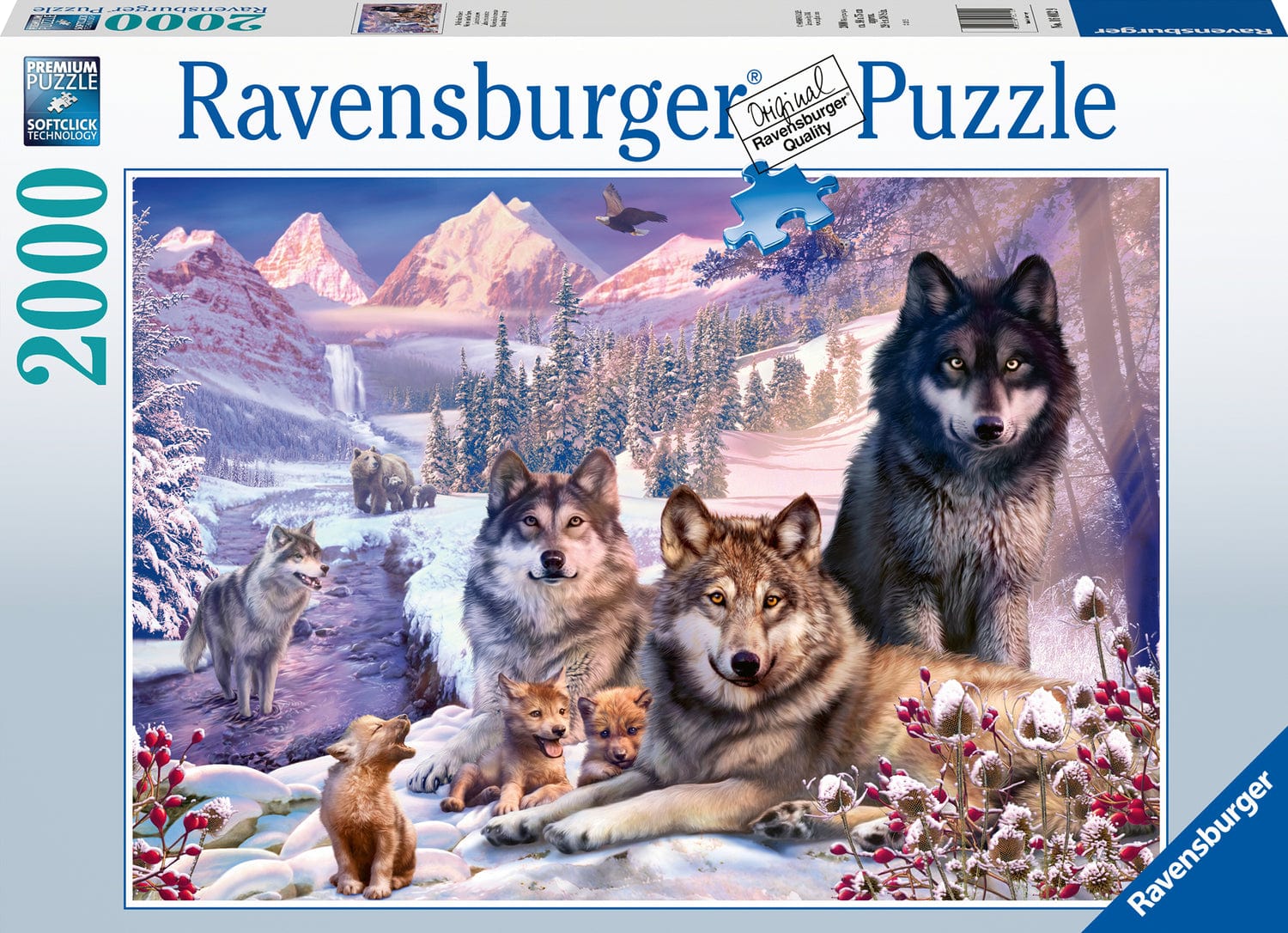 Wolves in the Snow (2000 pc Puzzle) - Image 3