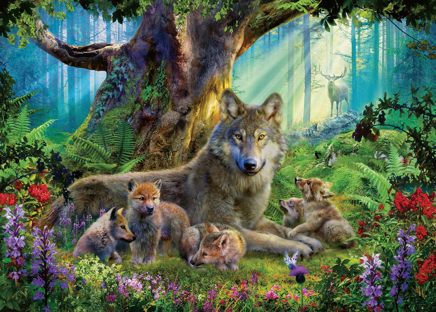 Wolves in The Forest (1000 pc Puzzle) - Image 2